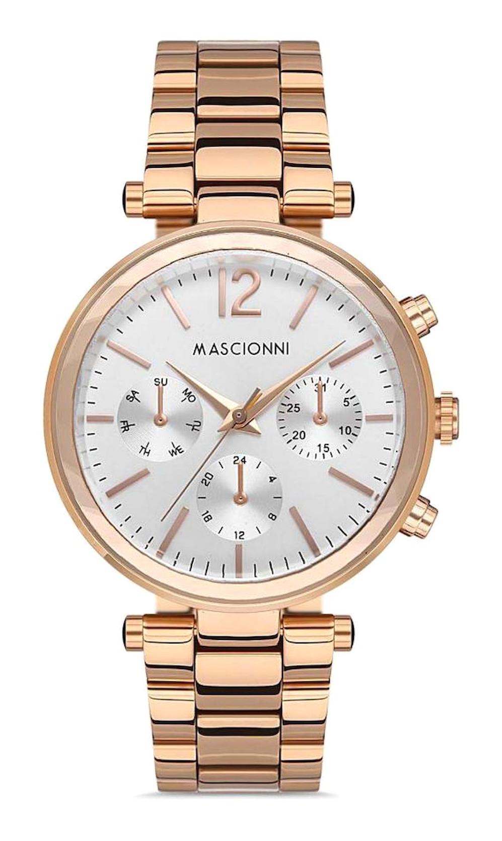 Mascionni M.1.1137.03 Takvimli 36 mm Rose Gold Metal Kordon Analog Kadın Kol Saati