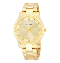 Pulsar PH8082 32 mm Altın Çelik Kordon Analog Kadın Kol Saati