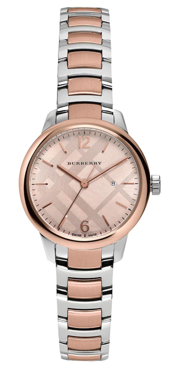 Burberry BU10117 Takvimli 32 mm Gri-Rose Gold Çelik Kordon Analog Kadın Kol Saati