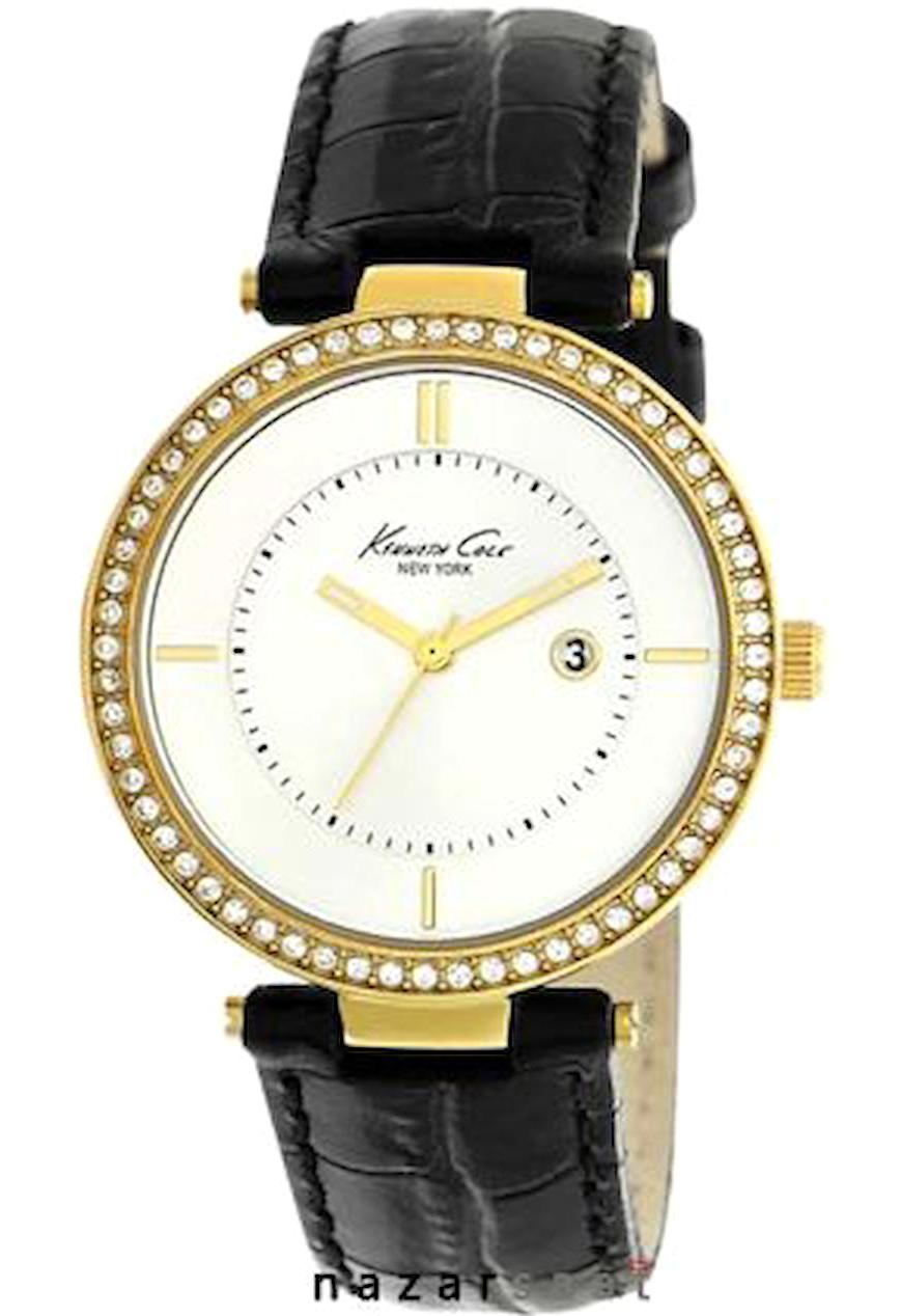 Kenneth Cole KC2675 34 mm Siyah Deri Kordon Analog Kadın Kol Saati