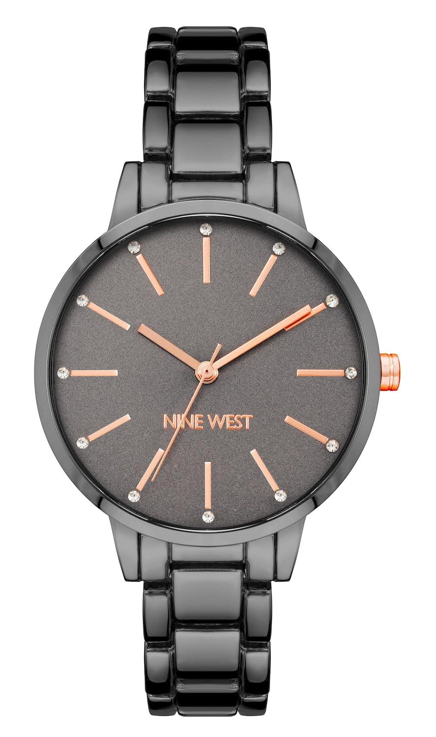 Nine West NW-2099GYGY 36 mm Siyah Metal Kordon Analog Kadın Kol Saati