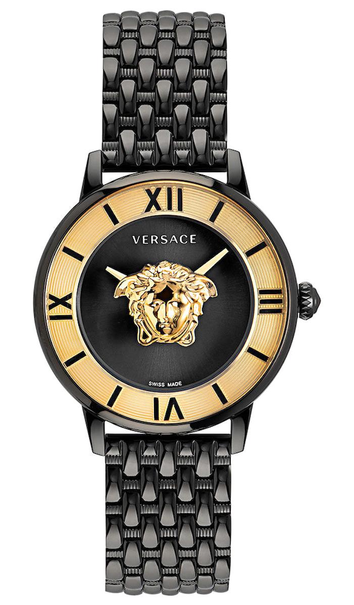 Versace VRSCVE2R00422 38 mm Siyah Çelik Kordon Analog Kadın Kol Saati