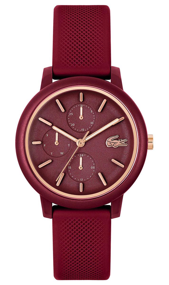 Lacoste LAC2001328 38 mm Bordo Silikon Kordon Analog Kadın Kol Saati