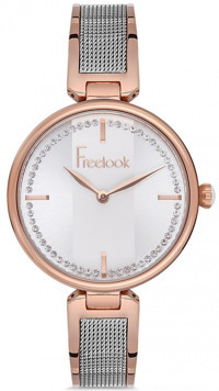 Freelook FL.1.10161.5 34 mm Gri-Rose Gold Çelik Kordon Analog Kadın Kol Saati
