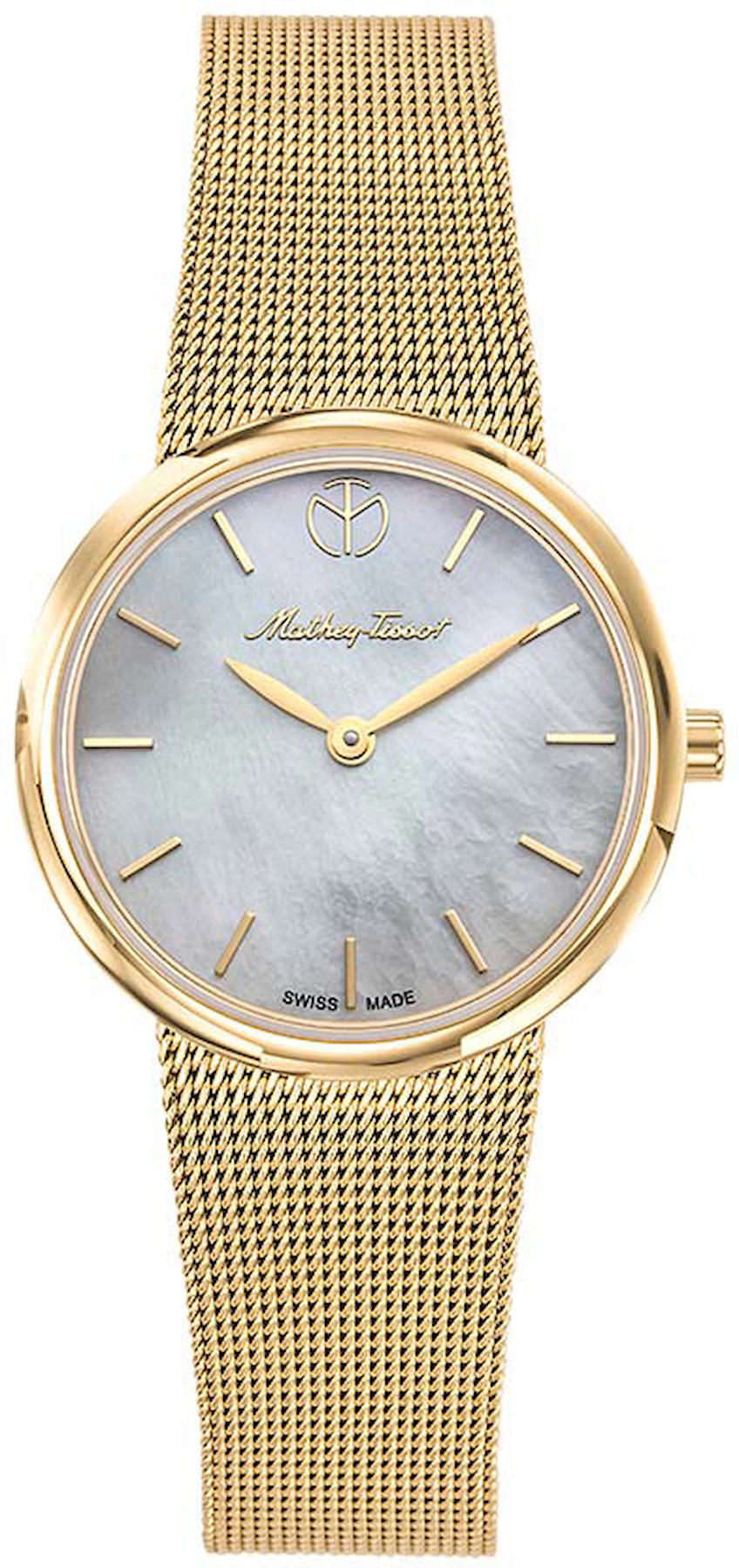 Mathey-Tissot D403PYI 38 mm Altın Çelik Kordon Analog Kadın Kol Saati