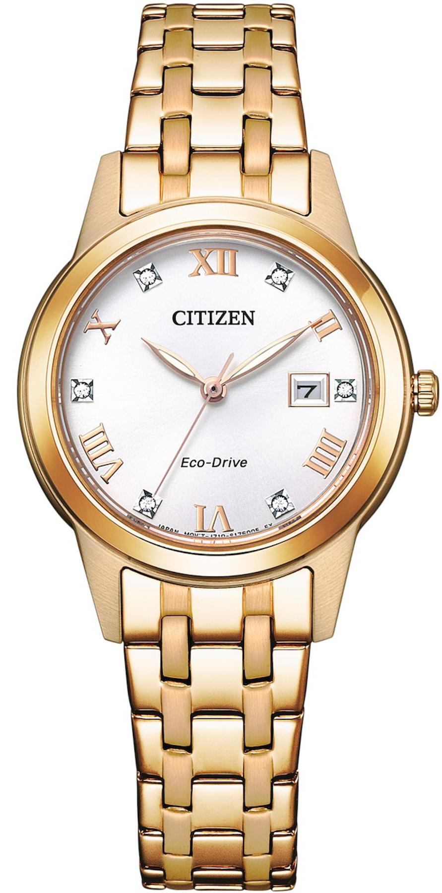 Citizen FE1243-83A Takvimli 29.4 mm Altın Çelik Kordon Analog Kadın Kol Saati