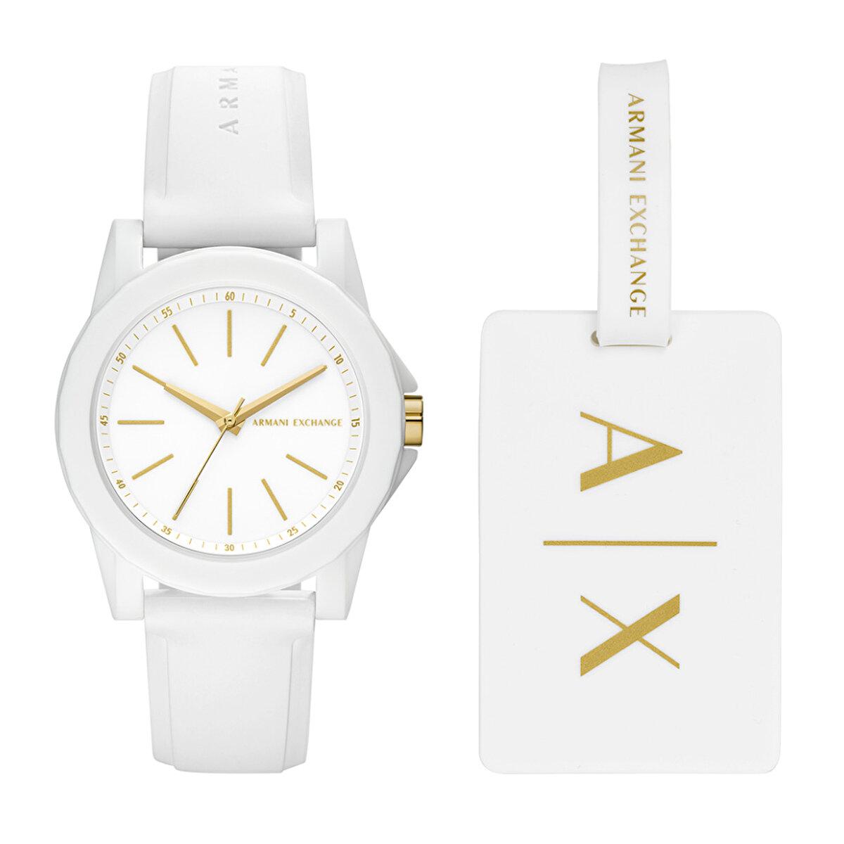 Armani Exchange AX7126 40 mm Beyaz Silikon Kordon Analog Kadın Kol Saati