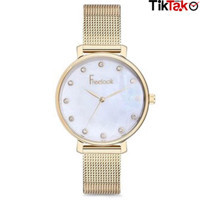 Freelook F.1.1155.02 30 mm Altın Çelik Kordon Analog Kadın Kol Saati