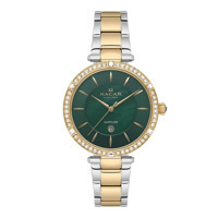 Nacar NC34-39B662-CNMS Takvimli 33 mm Altın-Gri Çelik Kordon Analog Kadın Kol Saati