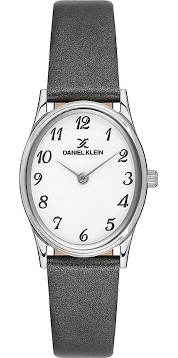 Daniel Klein DKE.1.10613-1 25 mm Antrasit Deri Kordon Analog Kadın Kol Saati