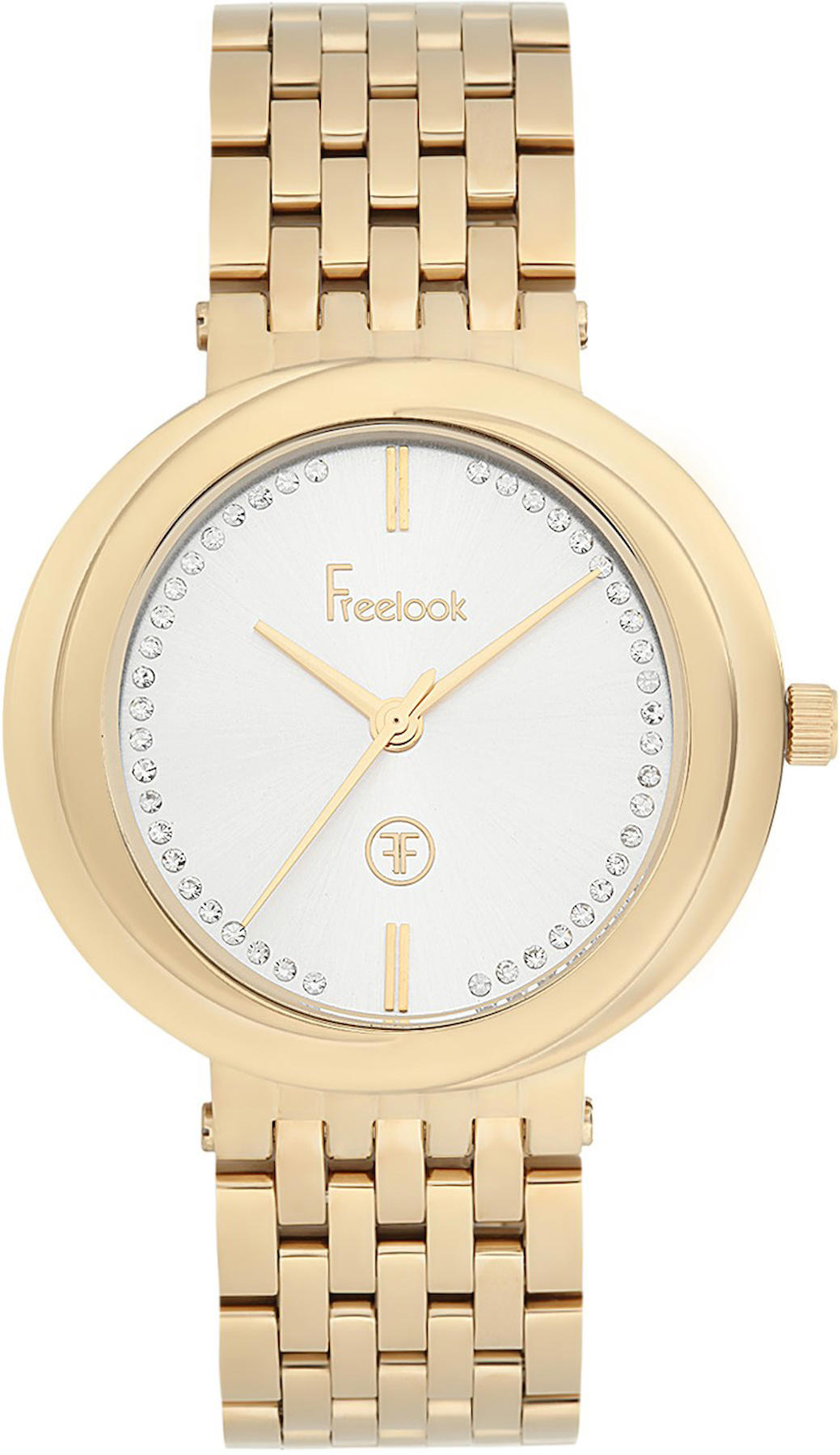 Freelook F.1.1020.03 30 mm Altın Çelik Kordon Analog Kadın Kol Saati