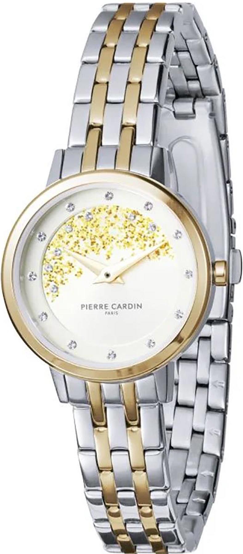 Pierre Cardin CBL.0005 28 mm Altın-Gri Çelik Kordon Analog Kadın Kol Saati