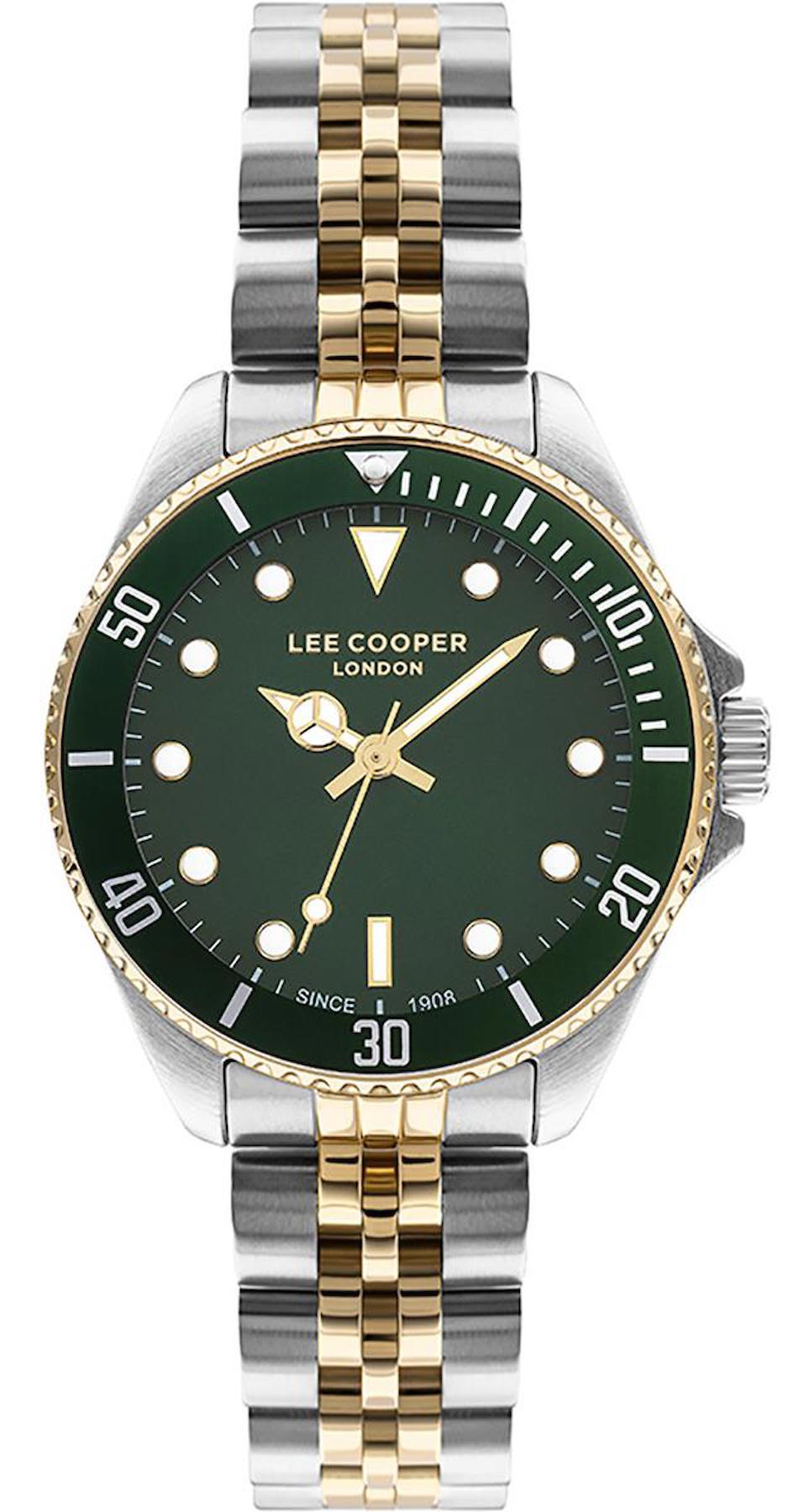 Lee Cooper LC07593.270 40 mm Altın-Gri Metal Kordon Analog Kadın Kol Saati