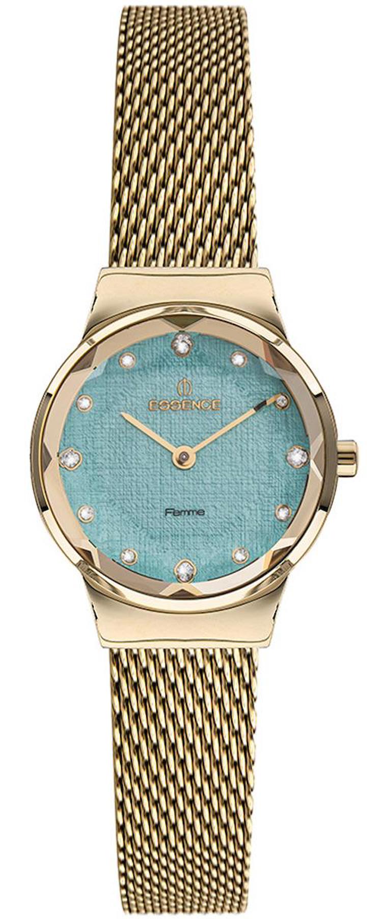 Essence ES6697FE.100 28 mm Altın Hasır Kordon Analog Kadın Kol Saati