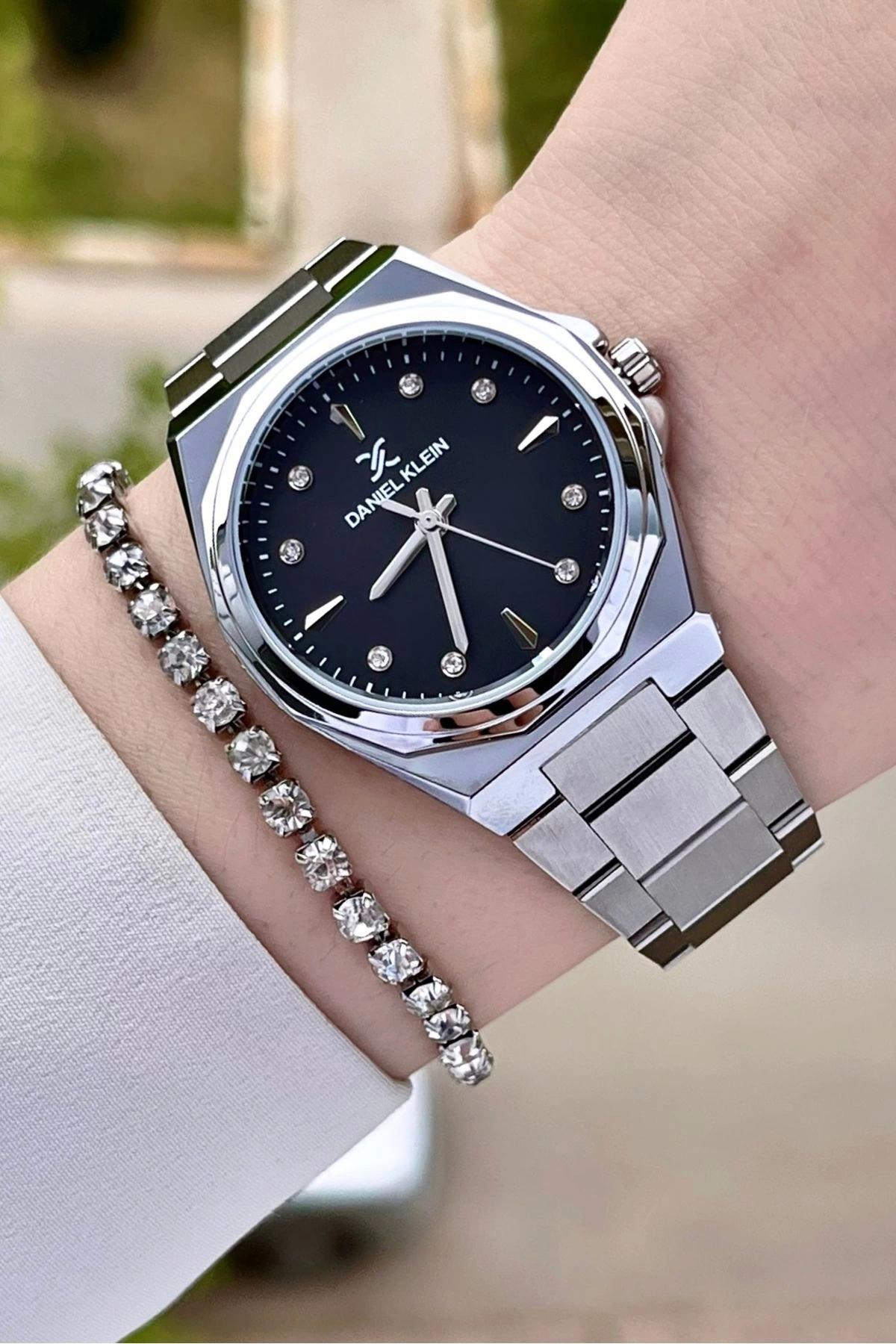 Daniel Klein DKISTE1153 33 mm Gri Çelik Kordon Analog Kadın Kol Saati