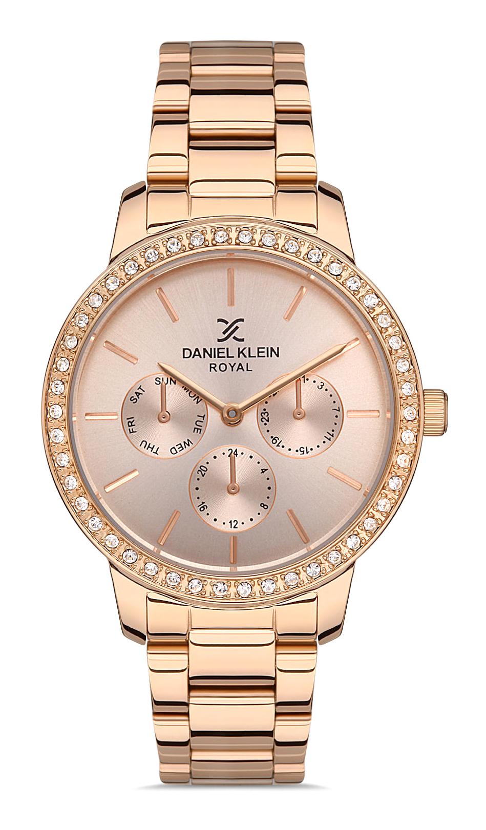 Daniel Klein DKE.1.10228.2 Takvimli 34 mm Rose Gold Metal Kordon Analog Kadın Kol Saati