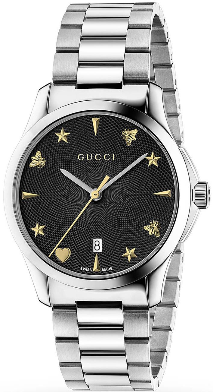 Gucci YA1264029 Takvimli 34 mm Beyaz Çelik Kordon Analog Kadın Kol Saati