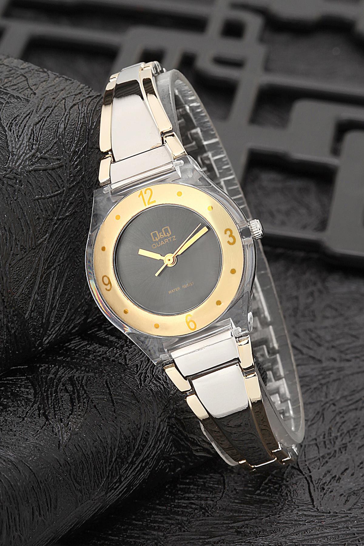 Q&Q 3G959 36 mm Gri Metal Kordon Analog Kadın Kol Saati