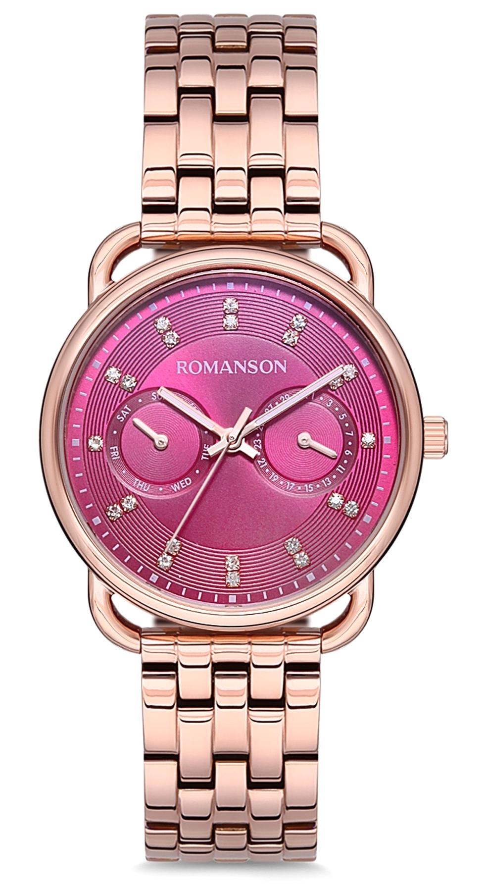 Romanson RM9A16FLRRAP6R Takvimli 31-34 mm Rose Gold Çelik Kordon Analog Kadın Kol Saati