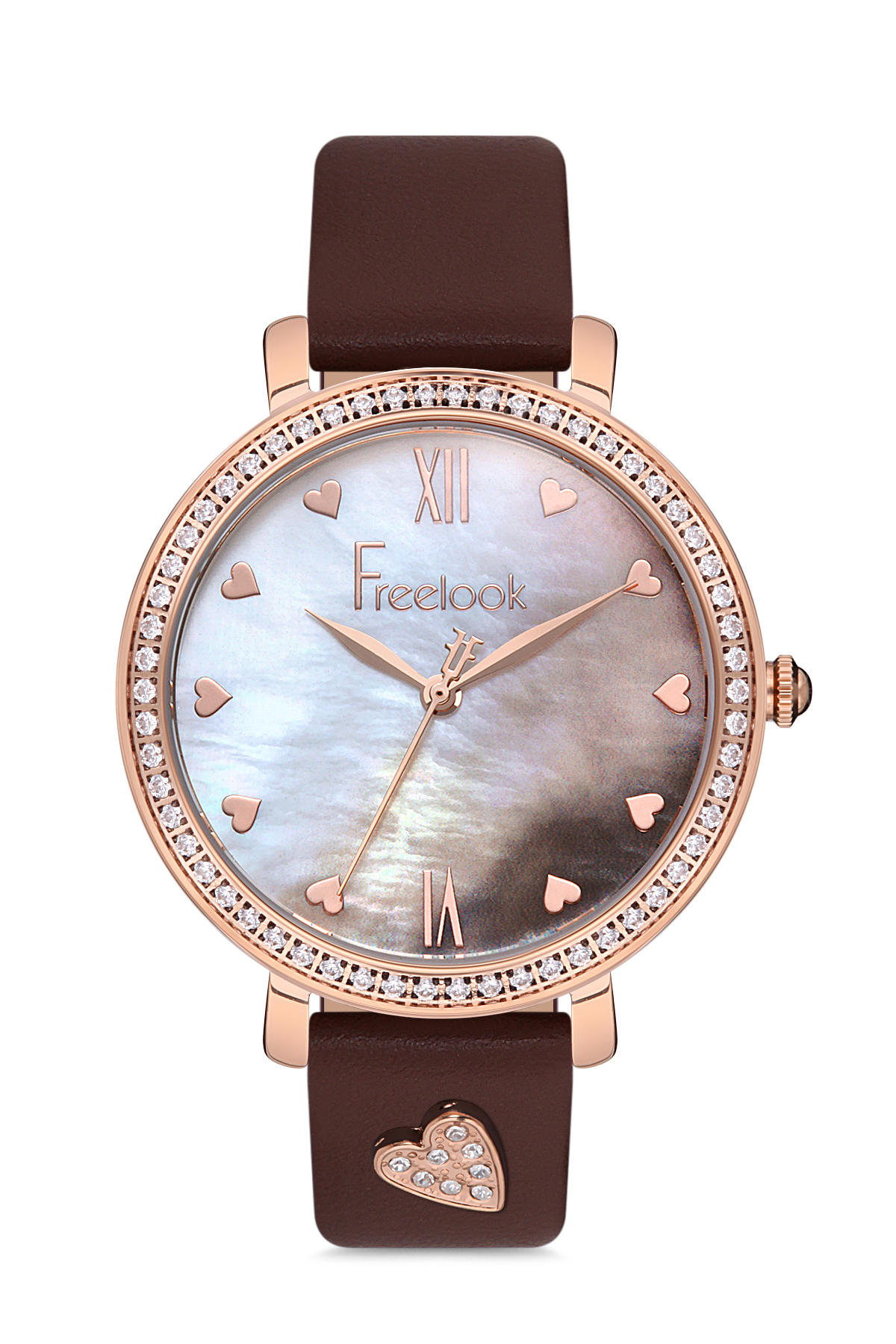 Freelook FL.1.10057.5 36 mm Kahverengi Deri Kordon Analog Kadın Kol Saati