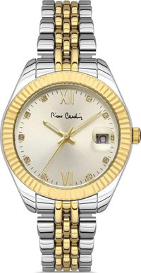 Pierre Cardin 800702F05 Takvimli 36 mm Altın-Gri Çelik Kordon Analog Kadın Kol Saati
