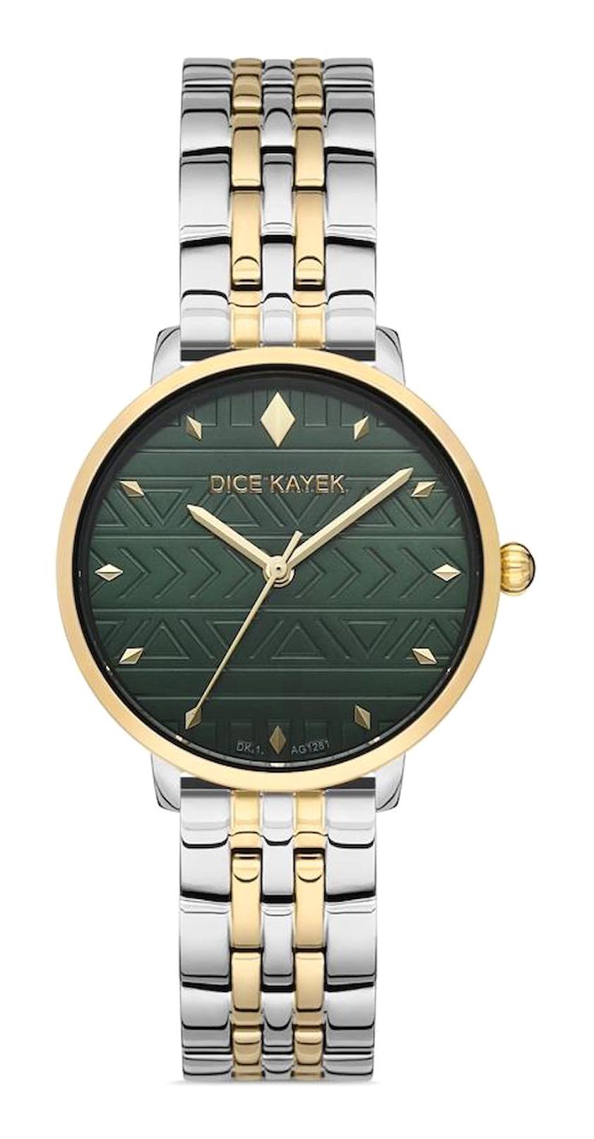 Dice Kayek DK.1.AG1281.09 33 mm Altın-Gri Çelik Kordon Analog Kadın Kol Saati