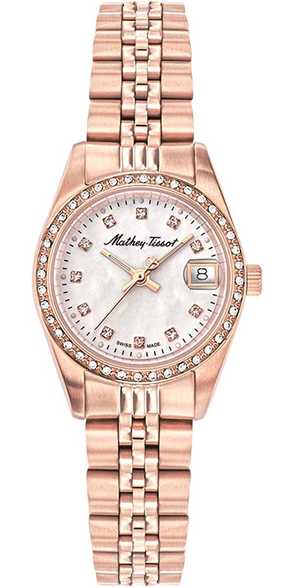 Mathey-Tissot D709RQI Takvimli 31-35 mm Altın Çelik Kordon Analog Kadın Kol Saati