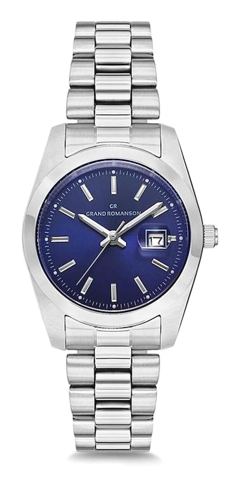 Grand Romanson GR.1.AG1214.03 Takvimli 36 mm Gri Çelik Kordon Analog Kadın Kol Saati