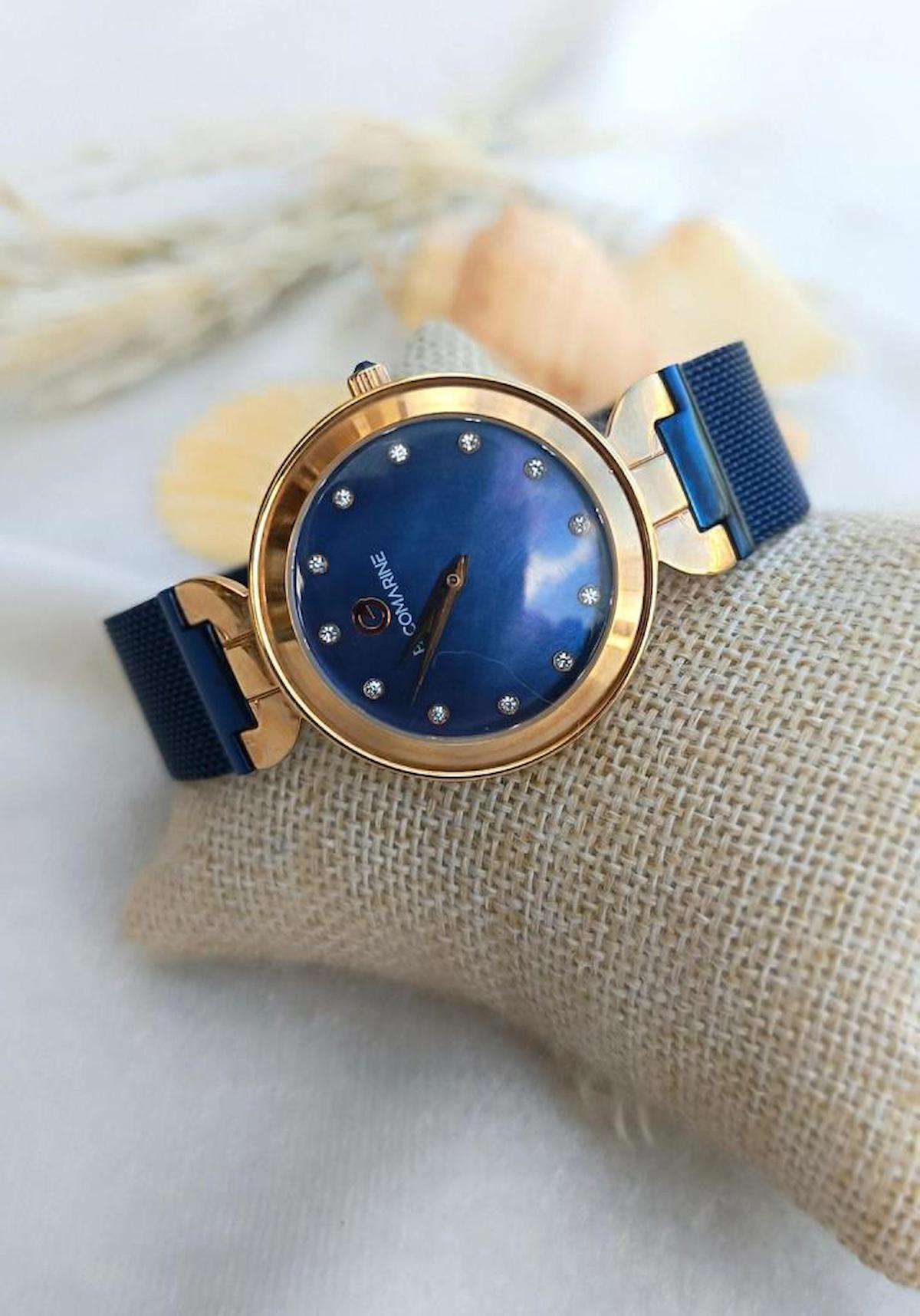 Pacomarine PM.61139.05 38 mm Lacivert Çelik Kordon Analog Kadın Kol Saati