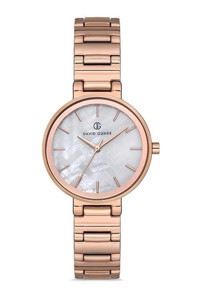 David Guner DG-8148LA-C1 32 mm Rose Gold Çelik Kordon Analog Kadın Kol Saati