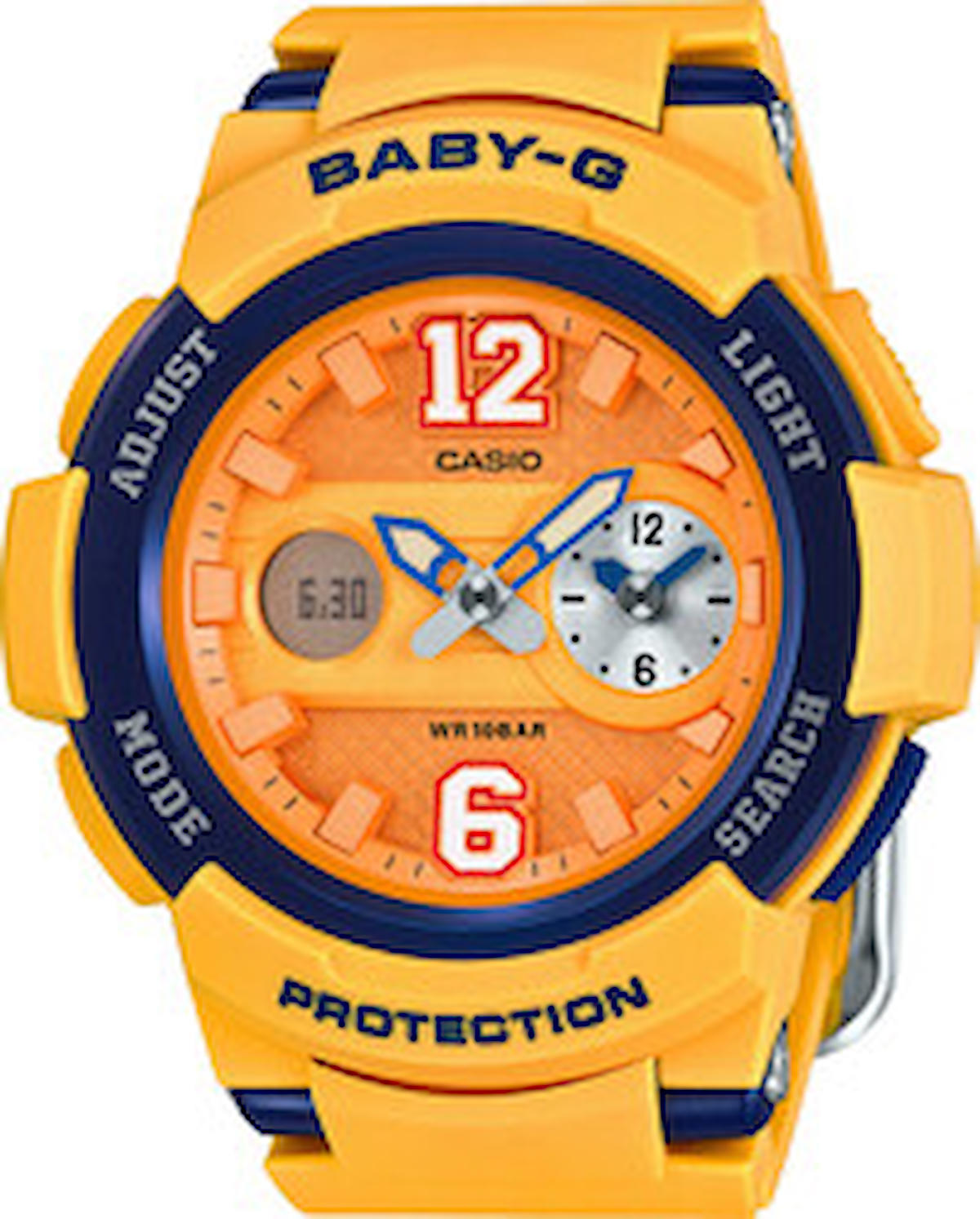 Casio BGA-210-4BDR Takvimli 43 mm Turuncu Silikon Kordon Analog Kadın Kol Saati