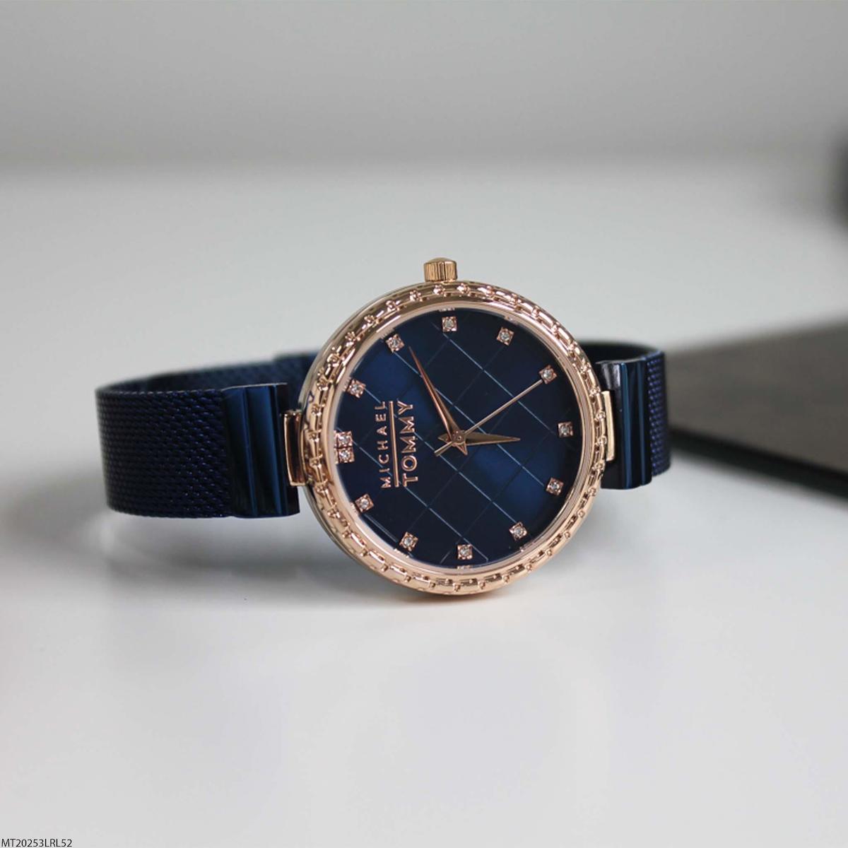 Michael Tommy MT20253LRL52 32 mm Lacivert Çelik Kordon Analog Kadın Kol Saati
