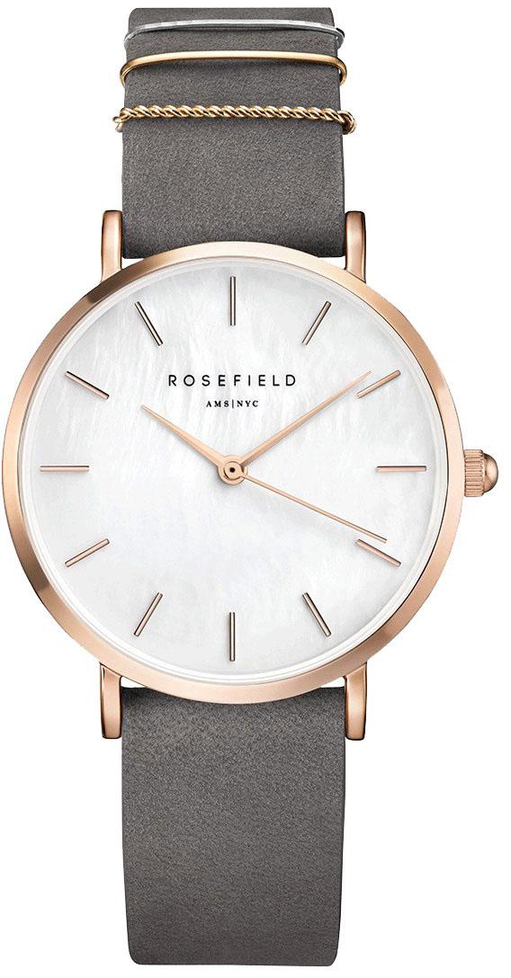 Rosefield WEGR.W75 33 mm Gri Deri Kordon Analog Kadın Kol Saati