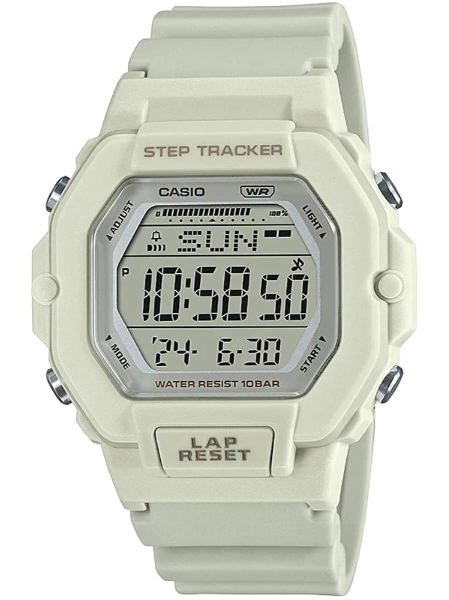 Casio LWS-2200H-8AVDF 37 mm Krem Silikon Kordon Dijital Kadın Kol Saati