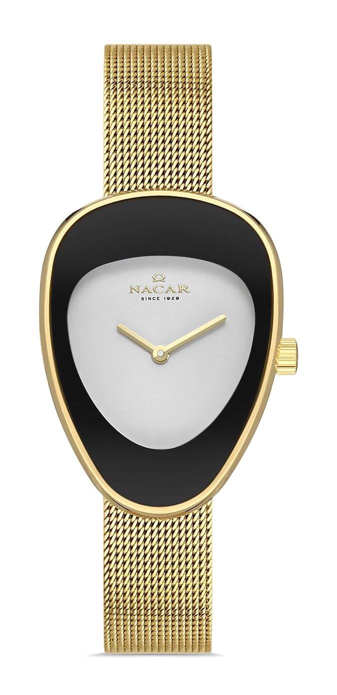 Nacar NC17-3920567-DWM 25 mm Altın Çelik Kordon Analog Kadın Kol Saati