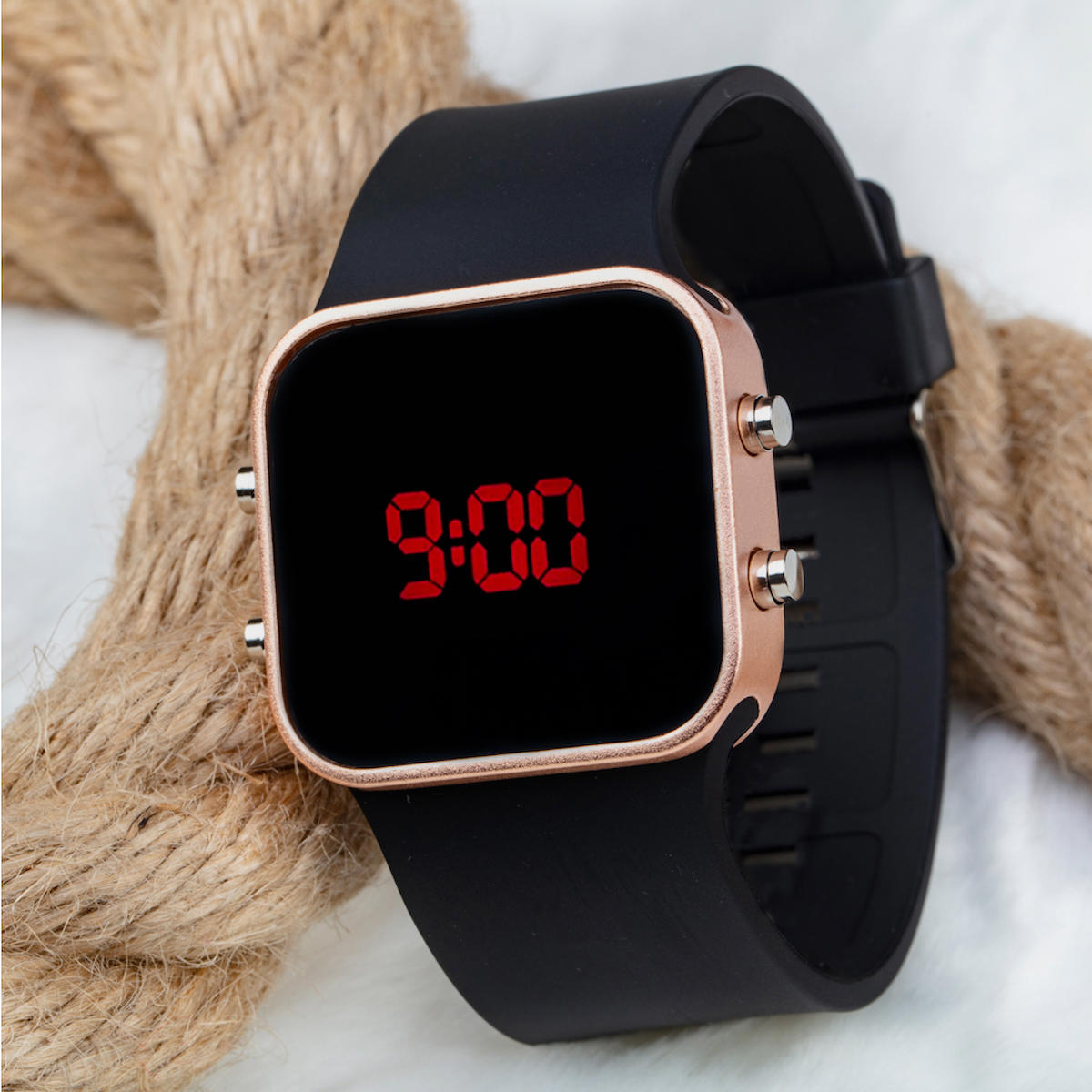 Oleydi ST-303674 Takvimli 41 mm Siyah Silikon Kordon Dijital Kadın Kol Saati