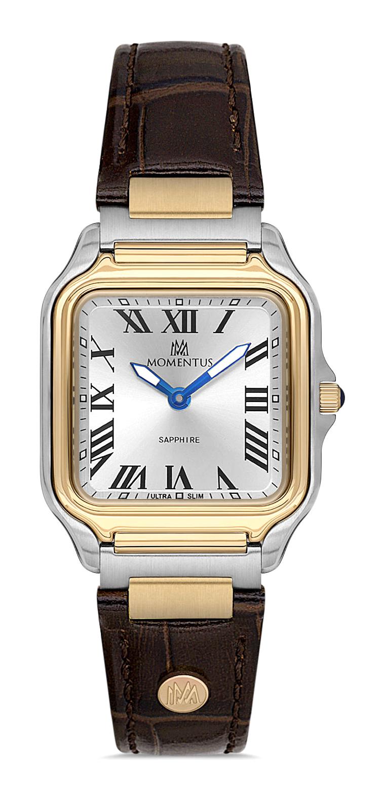 Momentus CS348T-02KG 28-35.5 mm Kahverengi Deri Kordon Analog Kadın Kol Saati