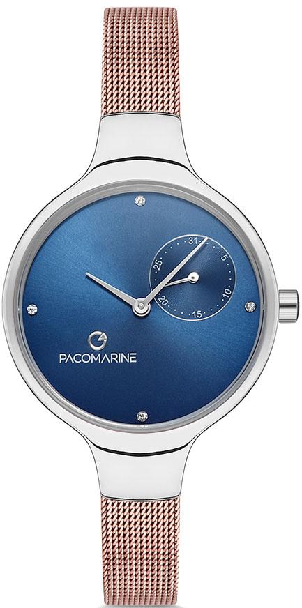 Pacomarine PM.88005.02 Takvimli 34 mm Rose Gold Çelik Kordon Analog Kadın Kol Saati