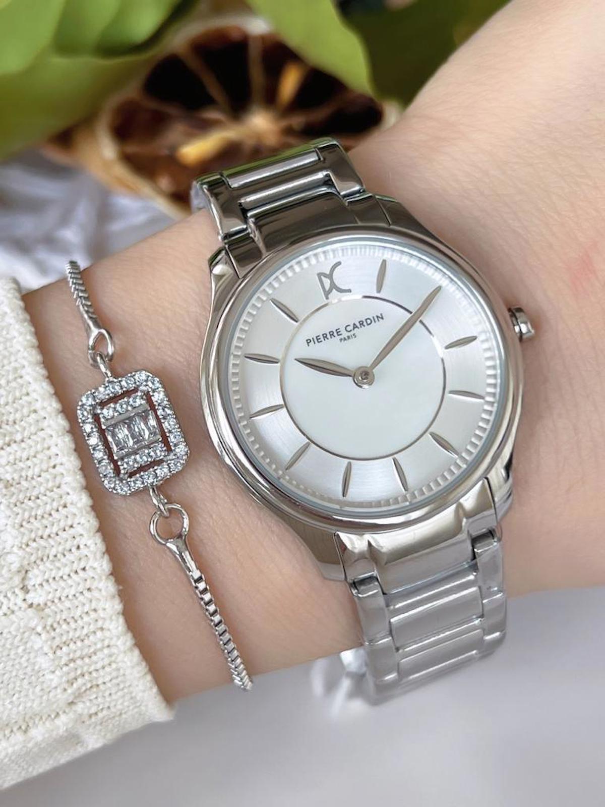 Pierre Cardin CRV.0005.G 32 mm Gri Çelik Kordon Analog Kadın Kol Saati