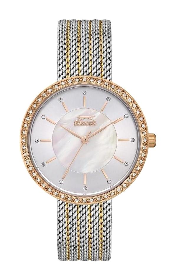 Slazenger SL.09.2049.3.02 38 mm Altın-Gri Çelik Kordon Analog Kadın Kol Saati