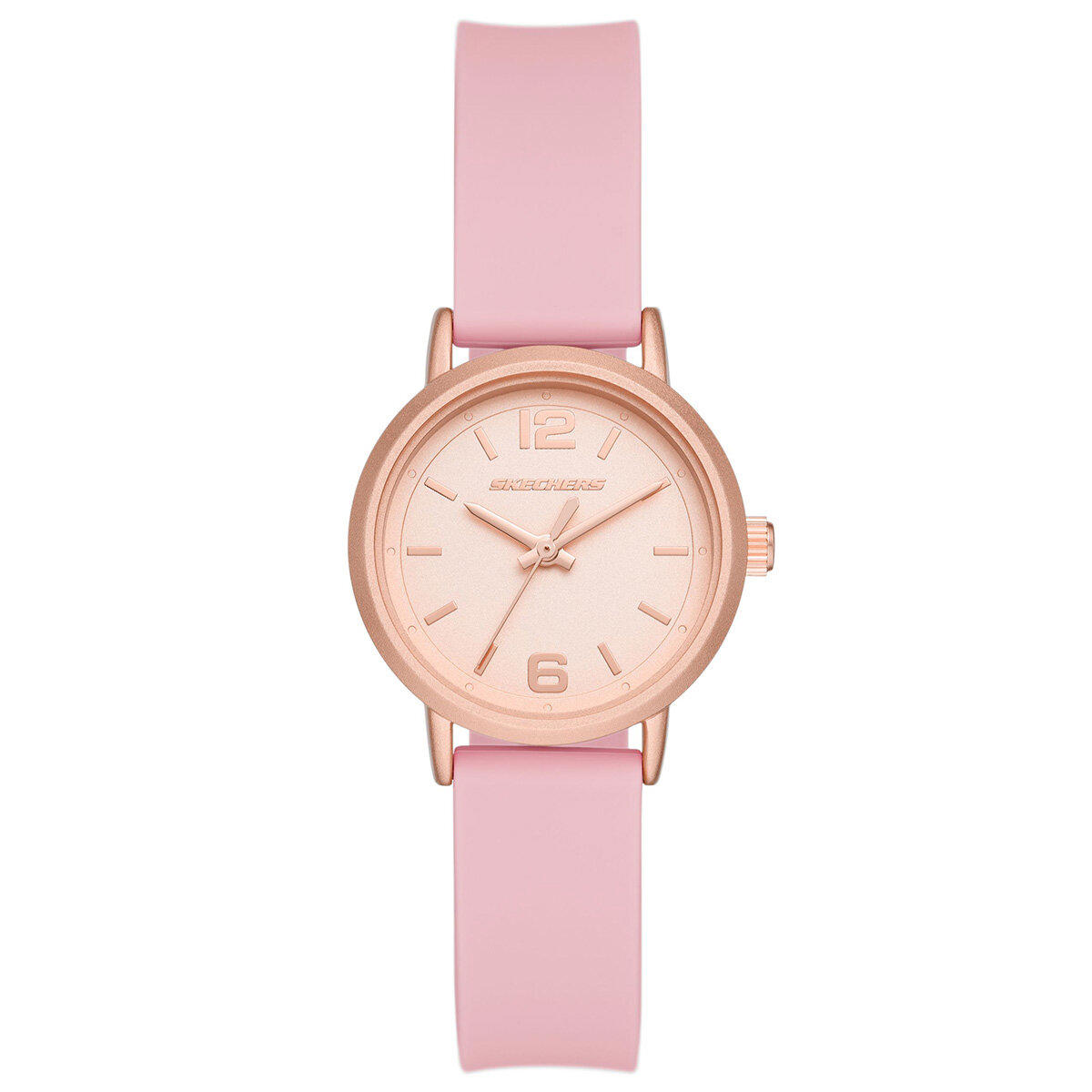 Skechers SR6297 30 mm Pembe Silikon Kordon Analog Kadın Kol Saati