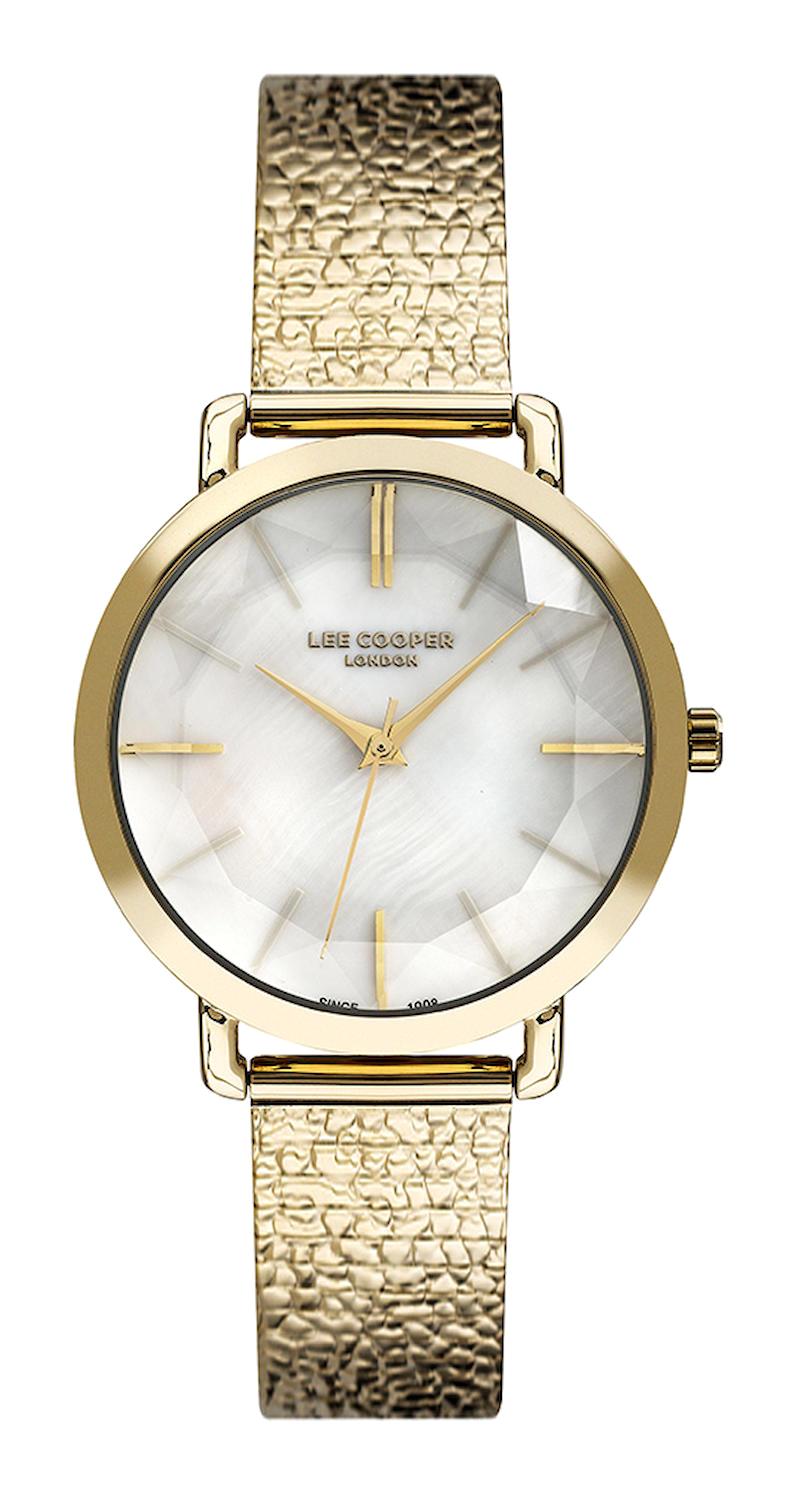 Lee Cooper LC07239.120 40 mm Altın Metal Kordon Analog Kadın Kol Saati
