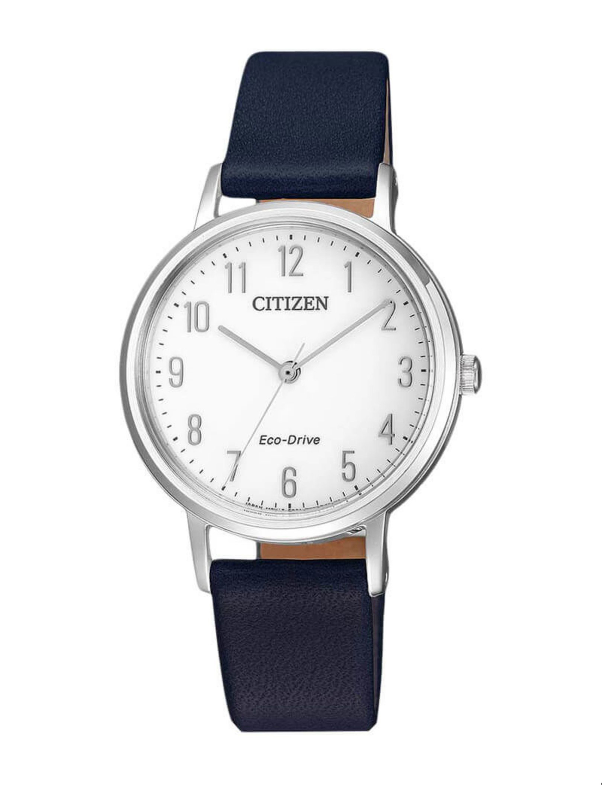 Citizen EM0571-16A 30 mm Lacivert Deri Kordon Analog Kadın Kol Saati