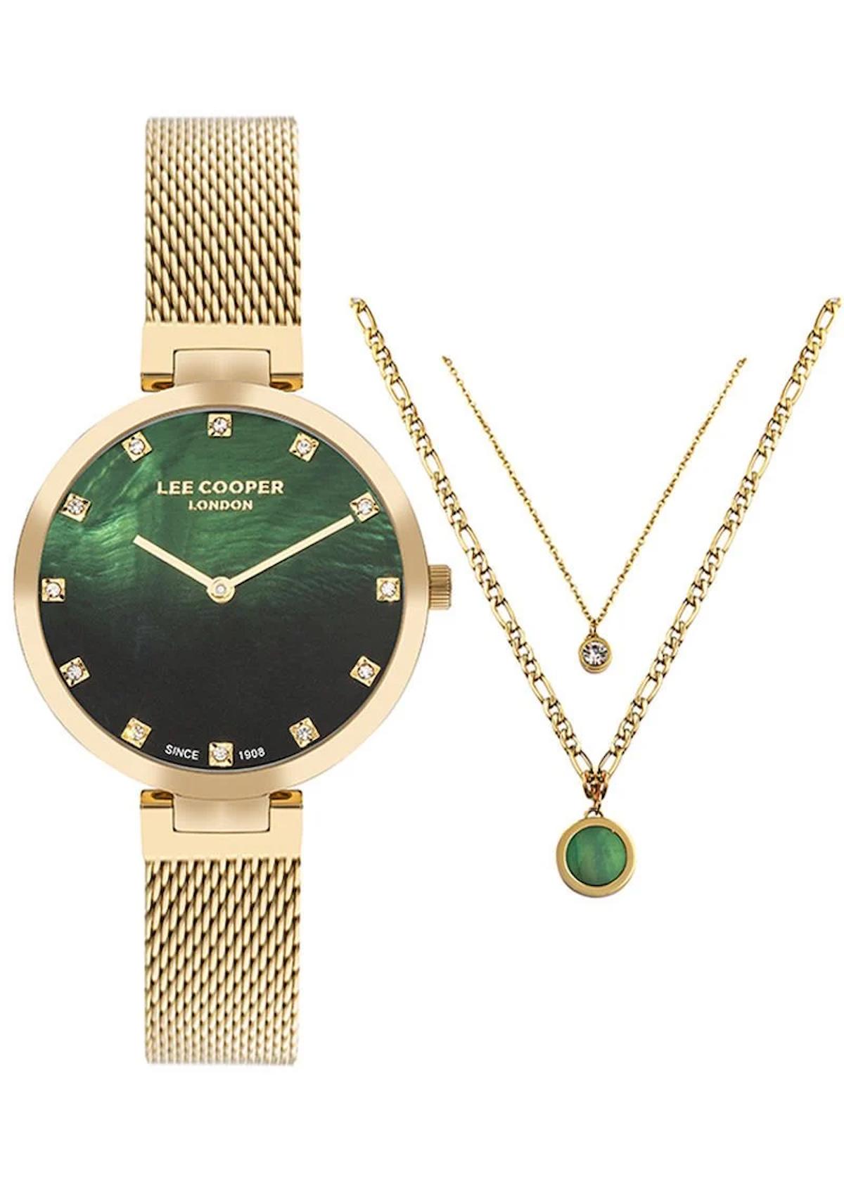 Lee Cooper LC07806.270 36 mm Altın Çelik Kordon Analog Kadın Kol Saati