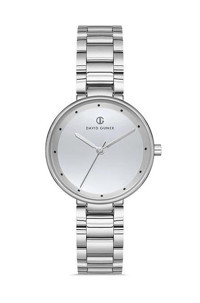 David Guner DG-8138LA-A1 32 mm Gri Çelik Kordon Analog Kadın Kol Saati