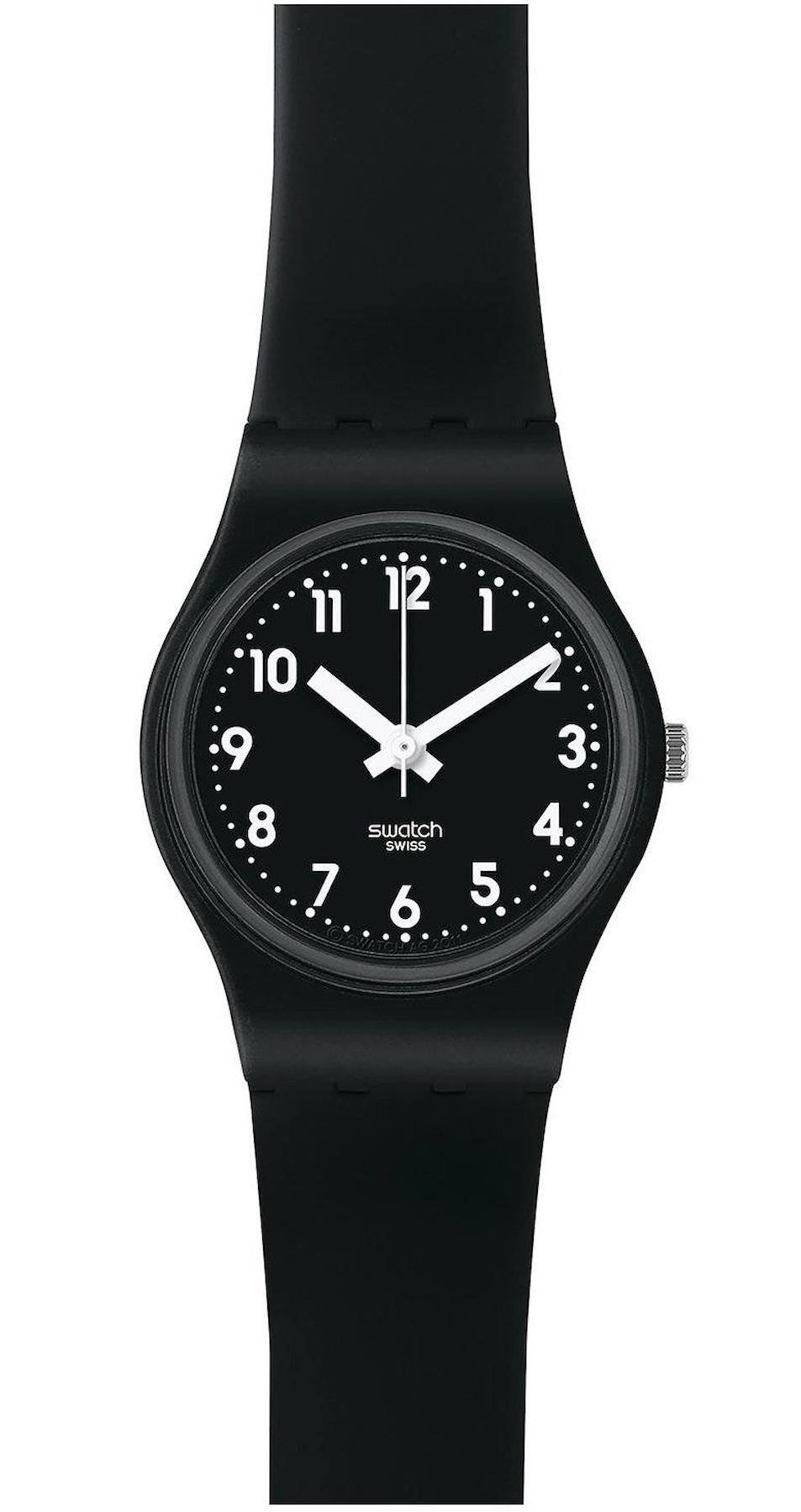 Swatch LB170E 20-25 mm Siyah Silikon Kordon Analog Kadın Kol Saati