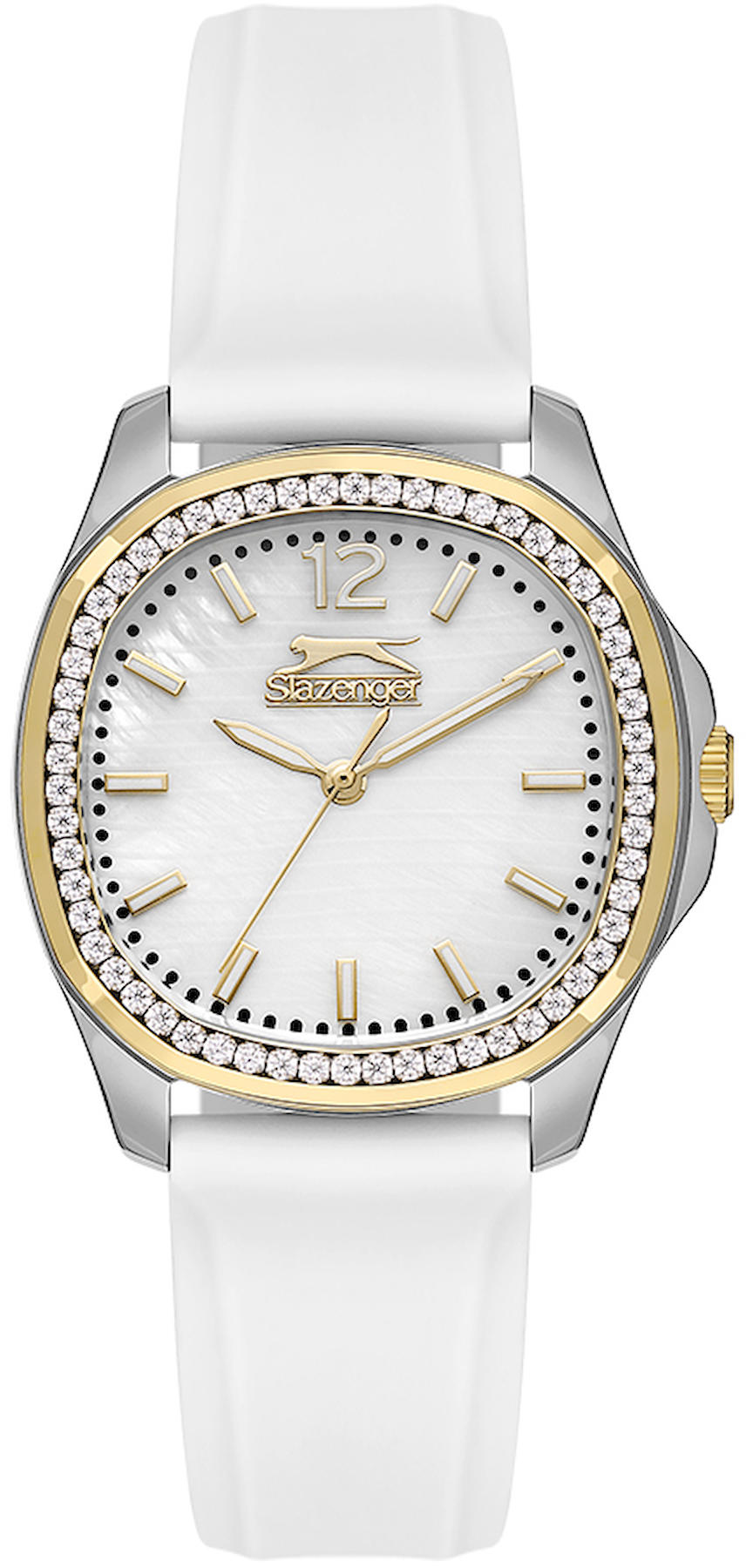 Slazenger SL.09.2239.3.03 34 mm Beyaz Plastik Kordon Analog Kadın Kol Saati