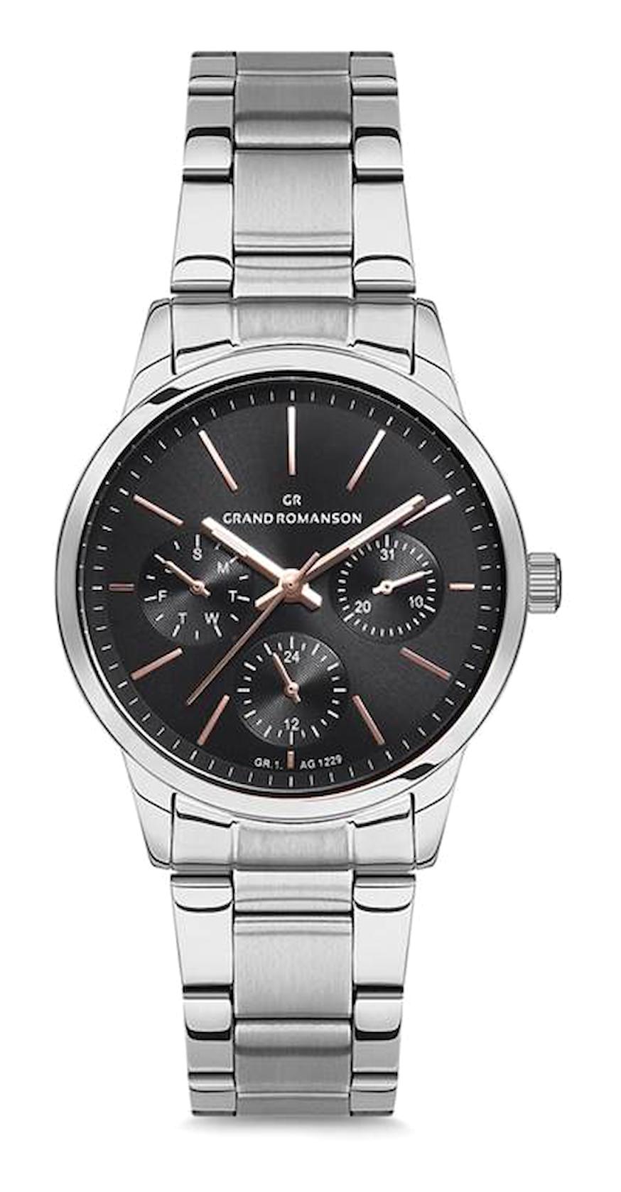 Grand Romanson GR.1.AG1229.04 Takvimli 36 mm Gri Çelik Kordon Analog Kadın Kol Saati