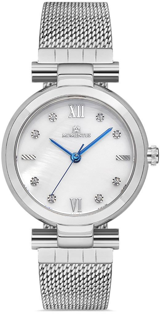 Momentus SS242S-09SS 32 mm Gri Hasır Kordon Analog Kadın Kol Saati