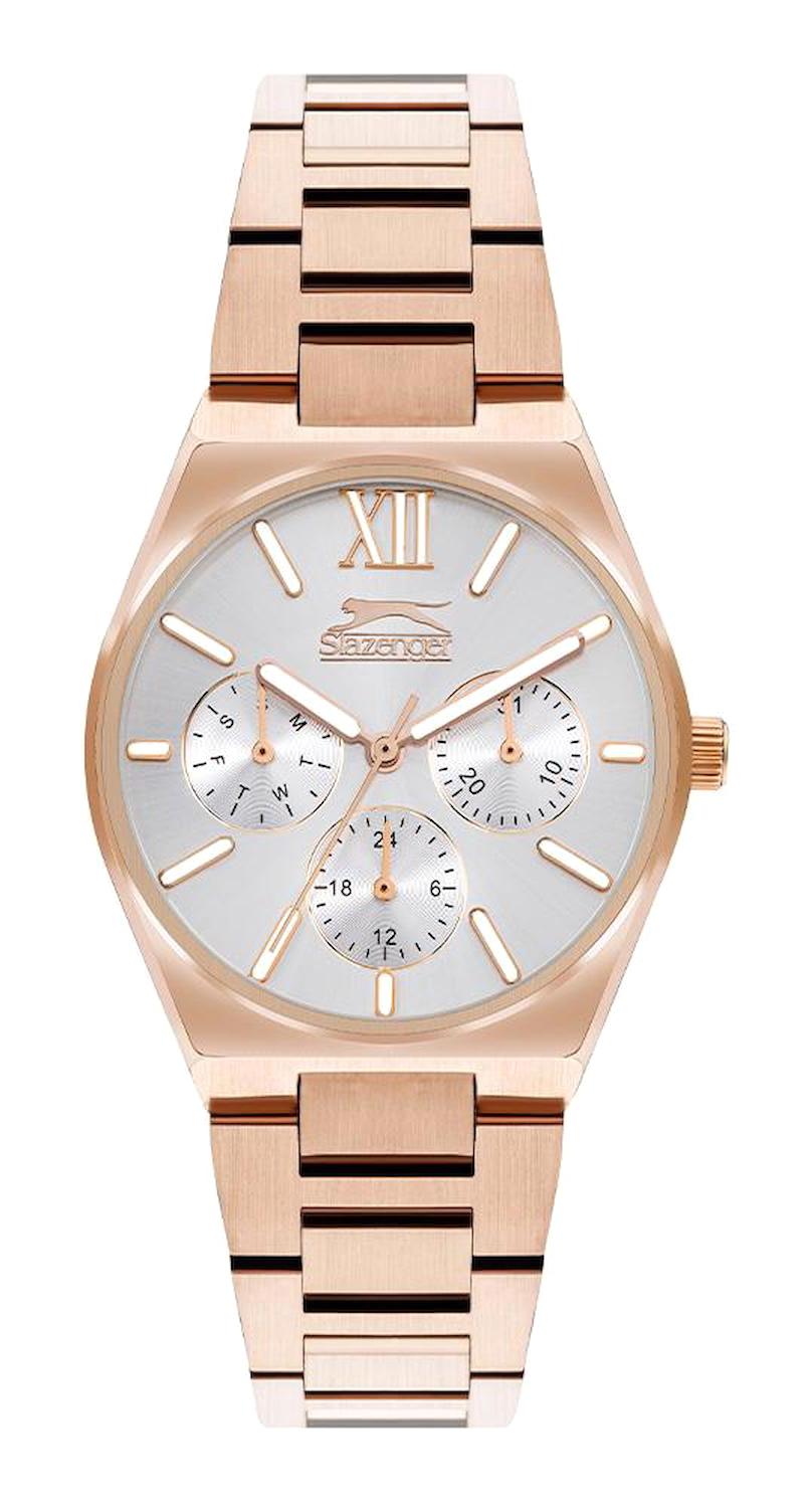 Slazenger SL.09.2243.4.04 Takvimli 36 mm Rose Gold Çelik Kordon Analog Kadın Kol Saati